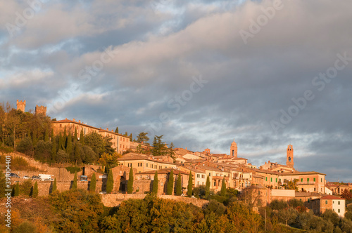 The city of Montalcino, Tuscany, Italy