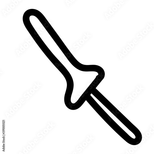 pipette for instilling medicine, coloring book, isolated object, black and white, vector medical doodles