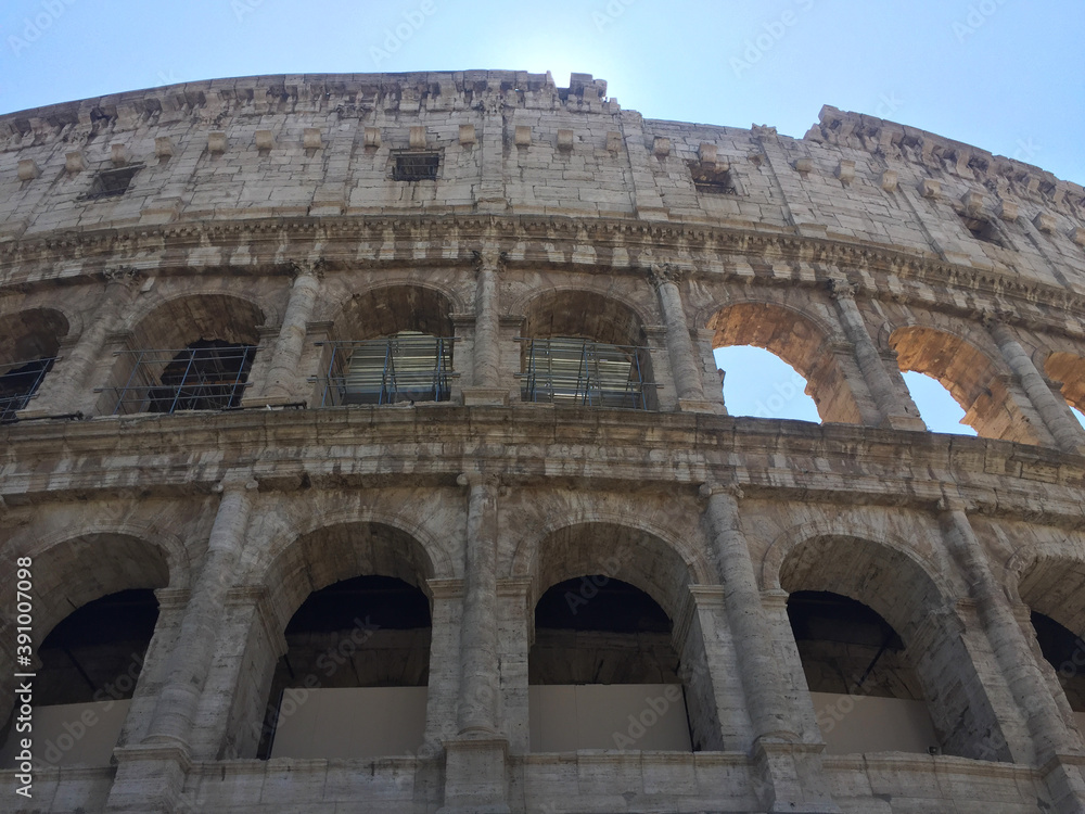 view of Colosseum in Rome, Italy