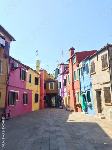 view of Burano island in Venice Italy © April Wong