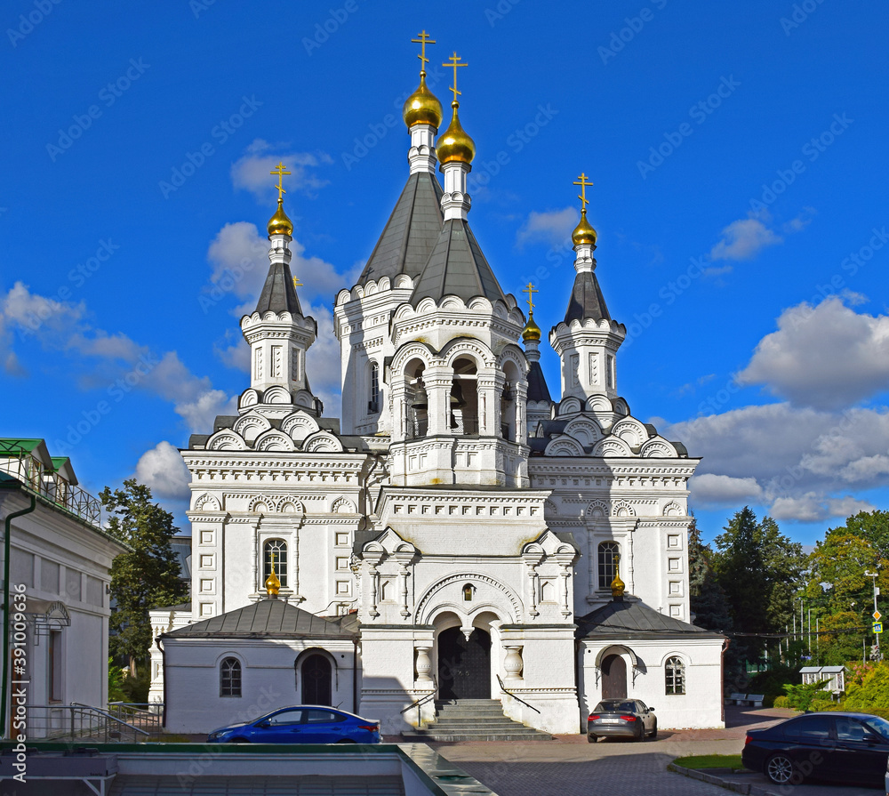 Construction of the Church of the Archangel Michael in Khamovniki began in 1894 at the expense of Professor Alexander Makeev. The temple was designed by the architect Mikhail Nikiforov. Russia, Moscow