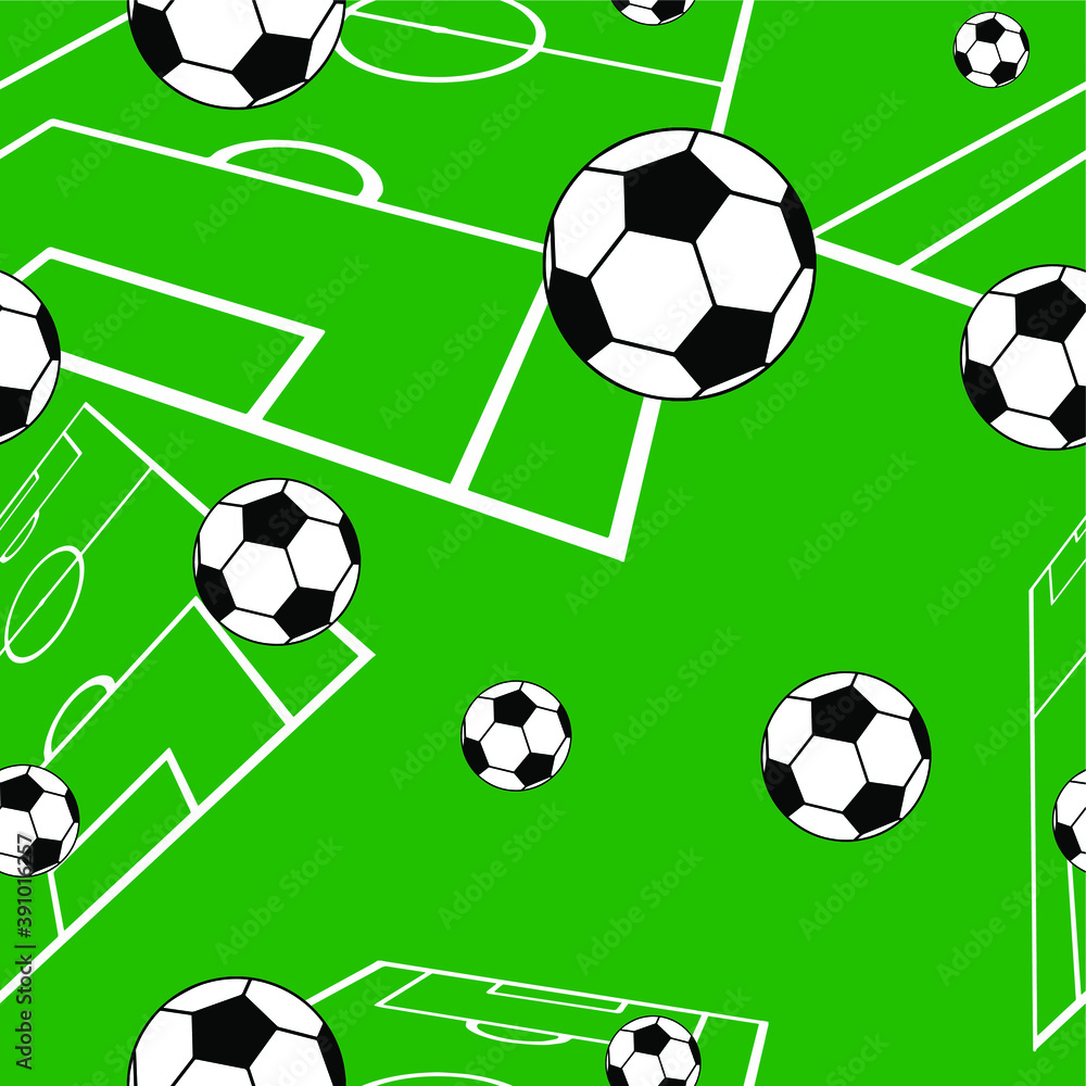 pattern with soccer balls. pattern with soccer balls.