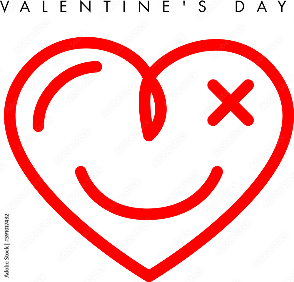 Simple Red Heart Icon Isolated on White Background. Simple Red Heart Icon Isolated on White Background.