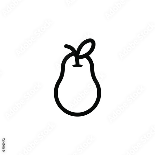 Pear thin line, outline Thanksgiving day related icon, thanks giving day icon on a white background EPS Vector