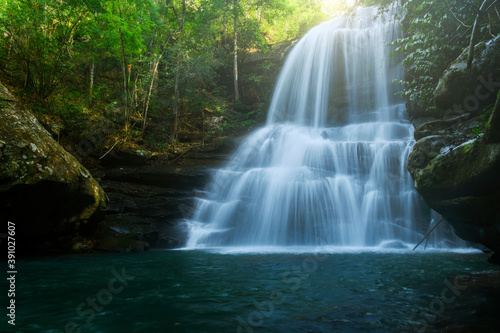Fototapeta Naklejka Na Ścianę i Meble -  Beautiful deep forest waterfall in Thailand