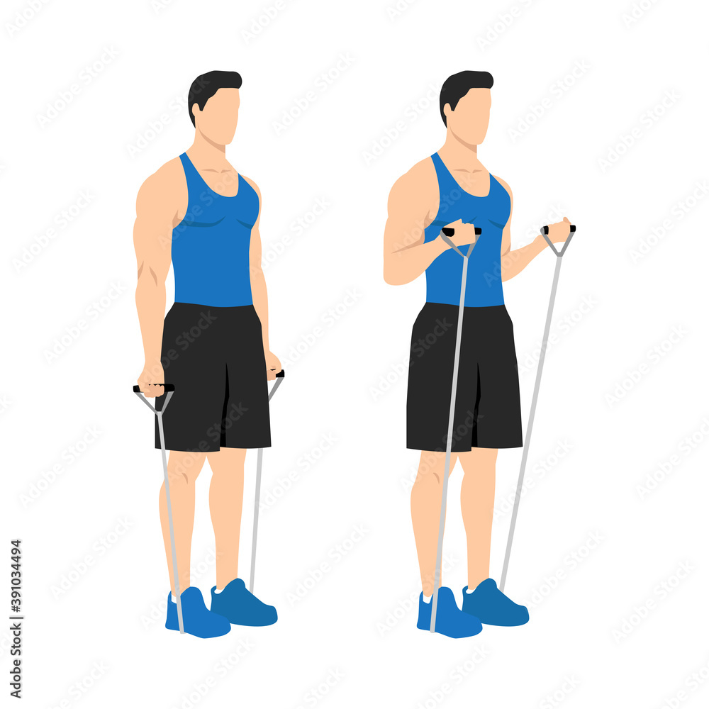 1,600+ Resistance Band Arm Exercise Stock Photos, Pictures
