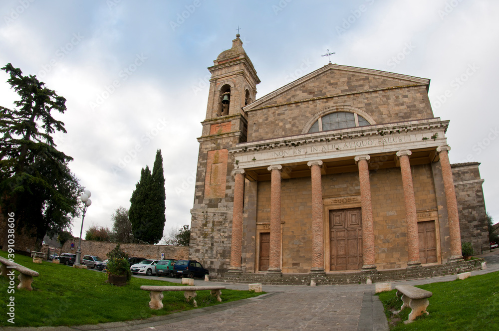 Cathedral of San Salvatore in Montalcino, Tuscany, Italy.