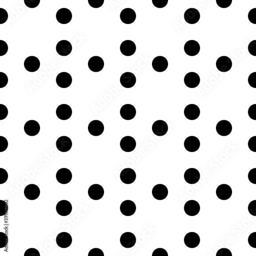 Dots seamless pattern. Circles ornament. Dot shapes motif. Circle forms backdrop. Dotted wallpaper. Rounds background. Digital paper, textile print, web design, abstract image. Vector illustration.