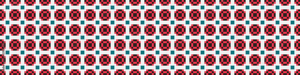 Fototapeta premium Abstract Cross Pattern Dots Logo generative computational art illustration