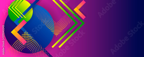 Bright juicy colors background with geometric elements, lines and dots for text, universal design, banner concept. Vector eps10
