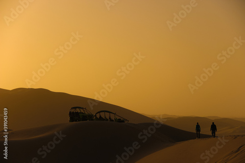 sunset in the desert (huacachina ica Peru)