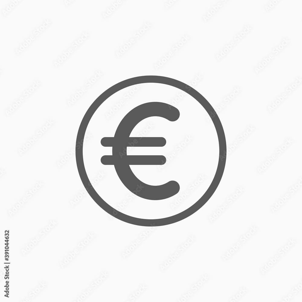 euro currency icon, euro sign vector illustration euro currency icon, euro sign vector illustration