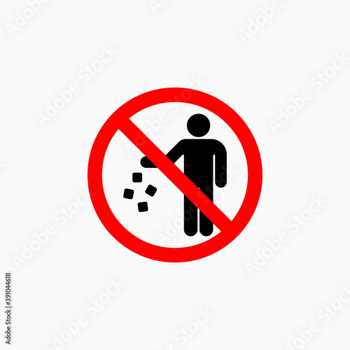 do no litter icon vector illustration