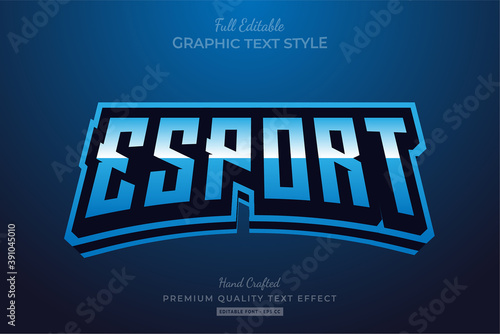 Esport Team Blue Editable Text Effect