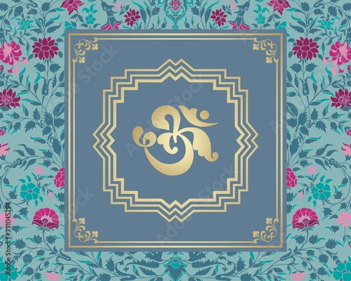 aum syllable , paisley design ,Hinduism , India	