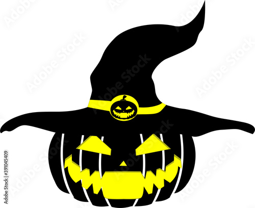 pumpkin head Halloween Desain Vector