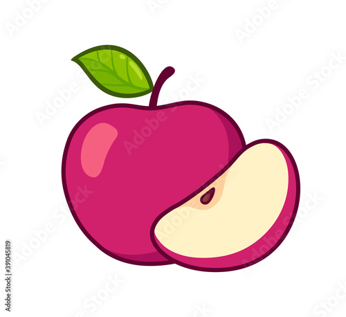 Cartoon apple illustration