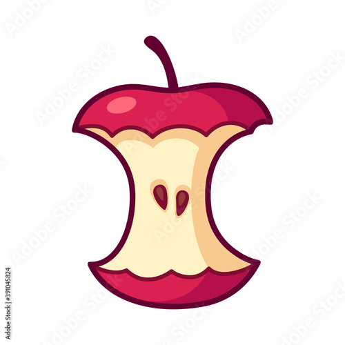 Cartoon apple core