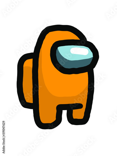 among-us character, vector illustration