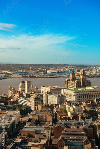 Liverpool skyline rooftop view