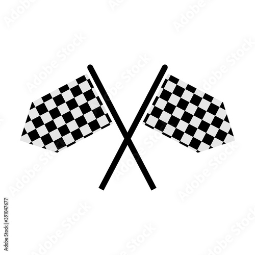 racing flags icon vector symbol