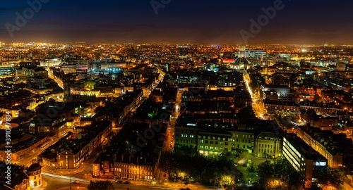 Liverpool skyline rooftop night view