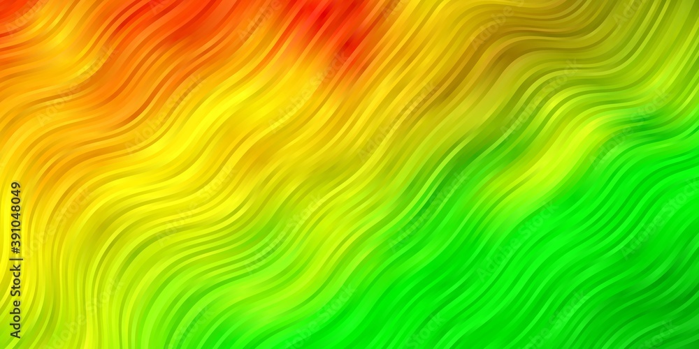 Light Green, Yellow vector texture with wry lines. Light Green, Yellow vector texture with wry lines.