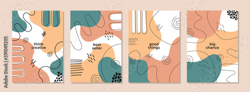 Set of abstract creative artistic templates. Universal cover Designs for Annual Report, Brochures, Flyers, Presentations, Leaflet, Magazine.