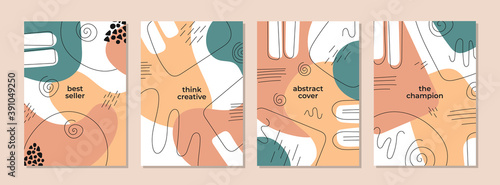 Set of abstract creative artistic templates. Universal cover Designs for Annual Report, Brochures, Flyers, Presentations, Leaflet, Magazine.
