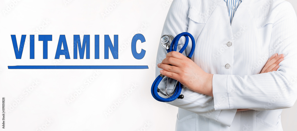 Word VITAMIN C on a white background. Medical concept Word VITAMIN C on a white background. Medical concept