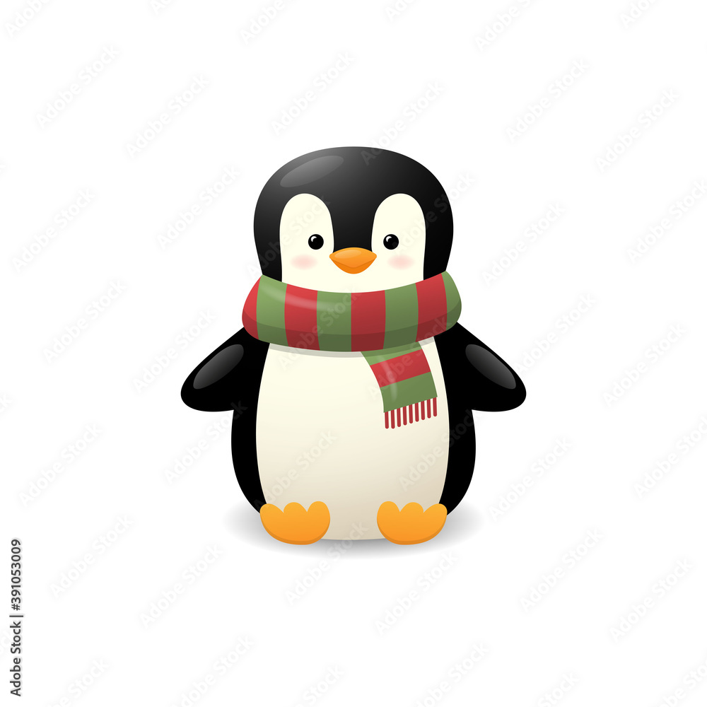 Obraz premium Cute penguin. Vector illustration