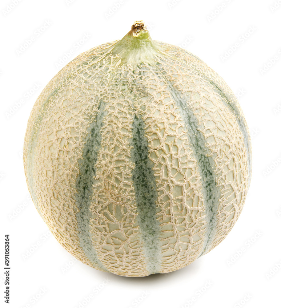 Cantaloupe melon isolated on white background Cantaloupe melon isolated on white background