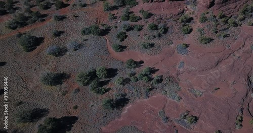 Sedona Arizona Red Rocks From Above Aerial Drone, Autumn