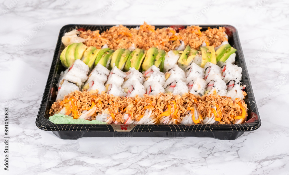 Pre-packaged sushi Pre-packaged sushi