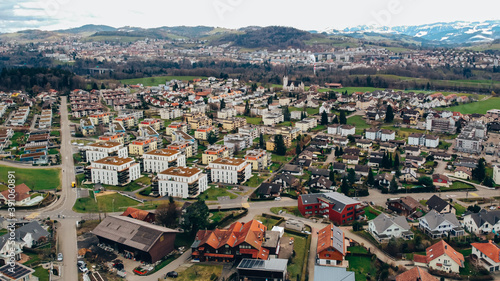 village aerial view abtwil gaiserwald saint gallen switzerland