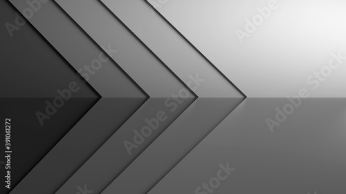 Wallpaper Mural 3D Wallpaper Background Tone black and white Pointed to the right direction / 3D Scene Torontodigital.ca