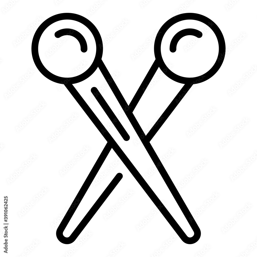 Sew needle icon. Outline sew needle vector icon for web design isolated on white background Sew needle icon. Outline sew needle vector icon for web design isolated on white background