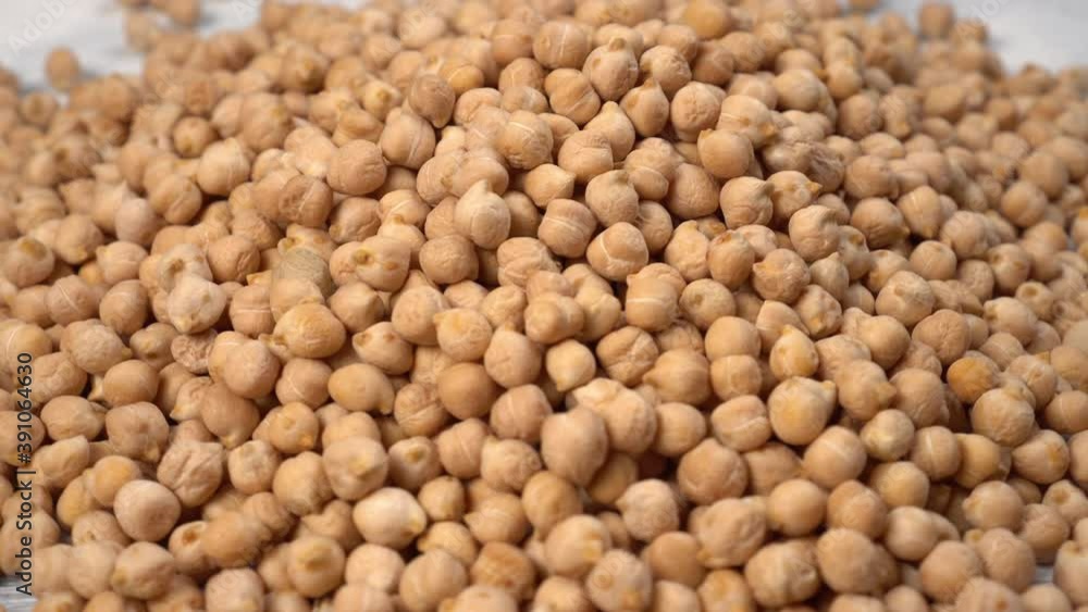 Chickpea Cicer arietinum close up. Heap of Fresh Raw Legumes. Rotation Chickpea Cicer arietinum close up. Heap of Fresh Raw Legumes. Rotation