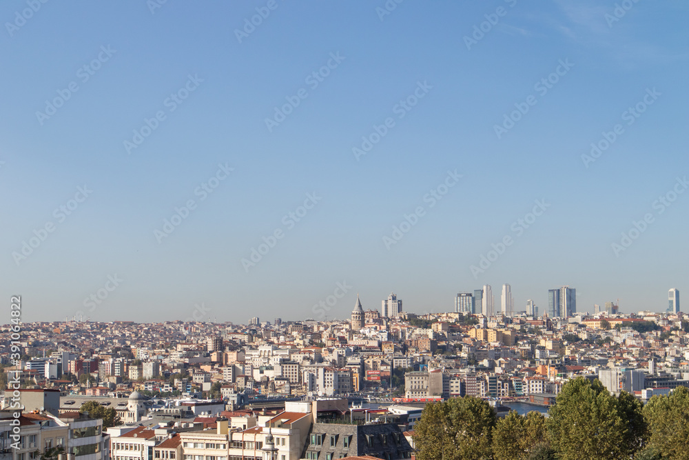 Panoramic view of the Istanbul, Turkey. Aerial view.