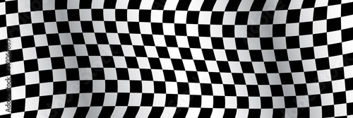 Banner, race flag background, checkered flag, car racing sport, checkerboard – vector