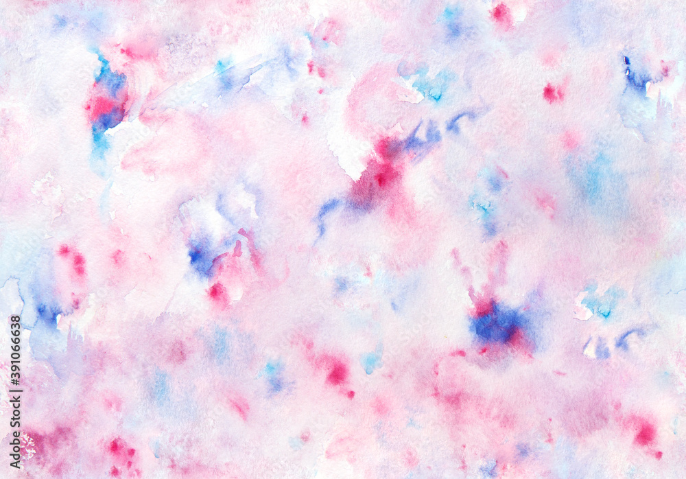 hand drawn seamless watercolor pattern in delicate colors