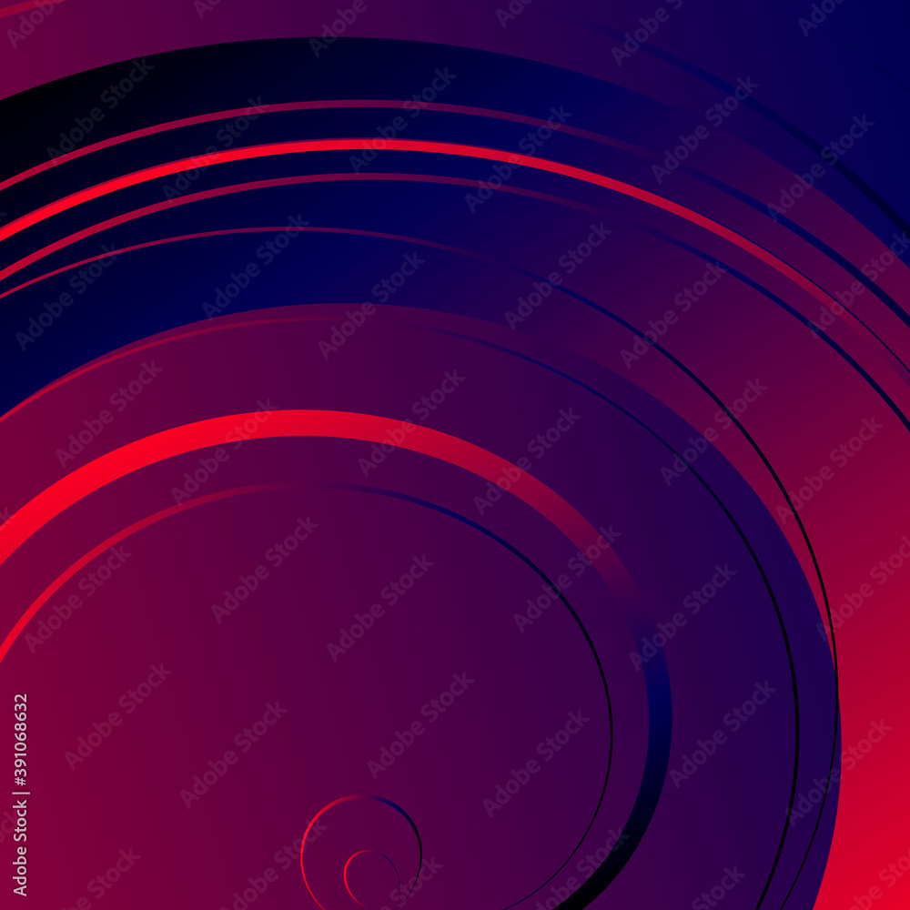 Obraz premium graphic pattern of spiral twisting stripes of different shapes and widths. Twisted background.