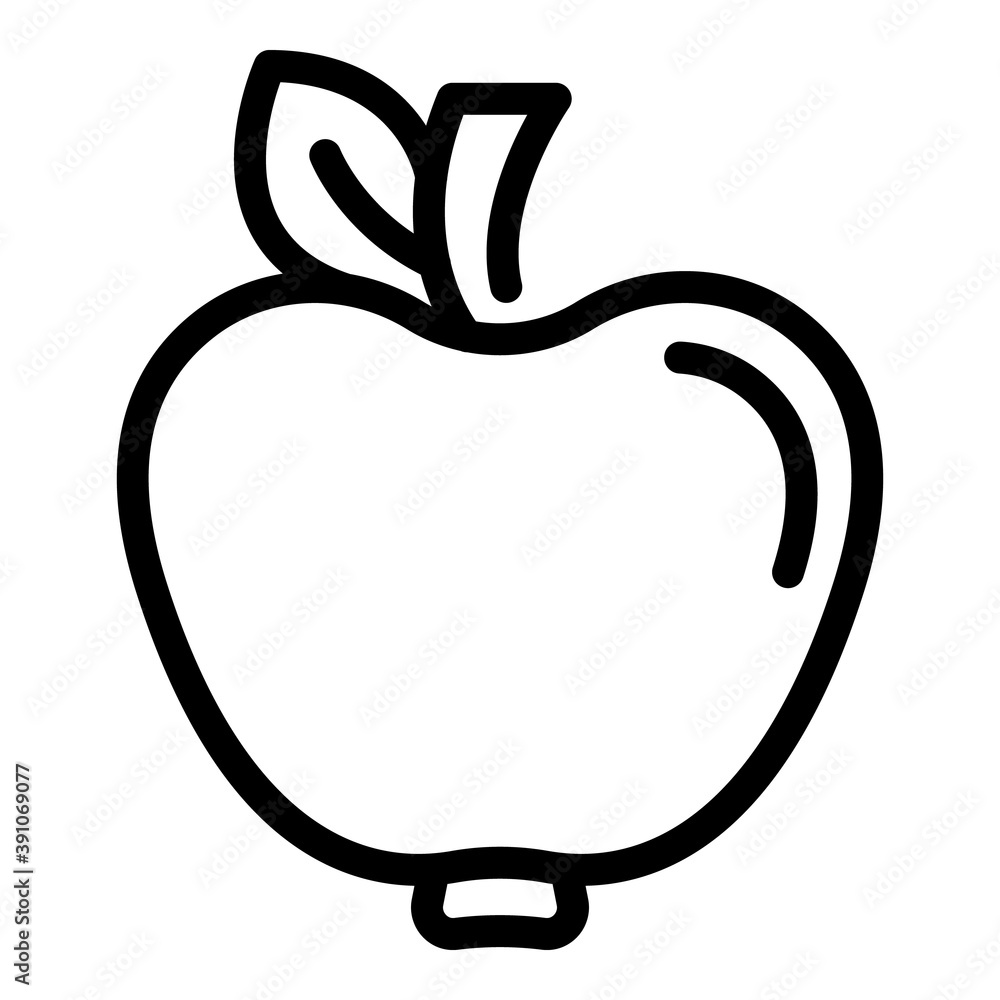 Apple icon. Outline apple vector icon for web design isolated on white background Apple icon. Outline apple vector icon for web design isolated on white background