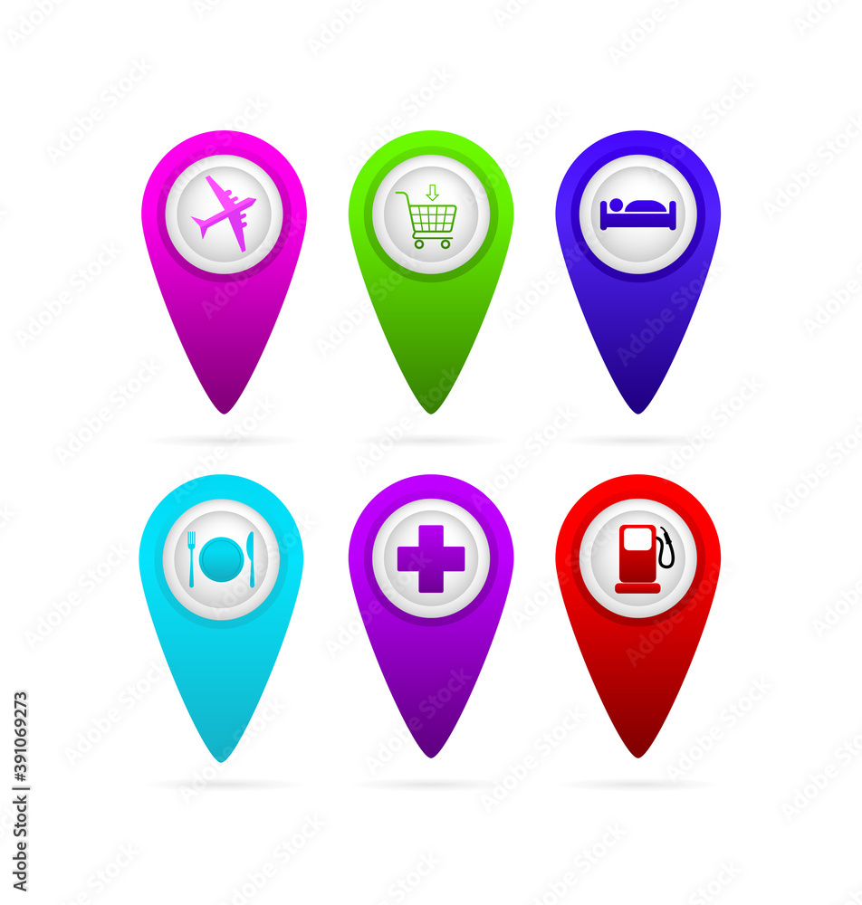 3d map travel pointer hotel for medical design. Pin icon vector. Car service. Pin point icon. Vector illustration. 3d map travel pointer hotel for medical design. Pin icon vector. Car service. Pin point icon. Vector illustration.