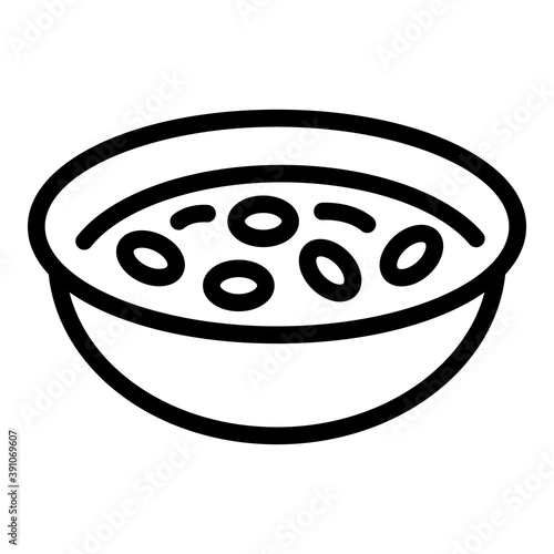 Chowder soup icon. Outline chowder soup vector icon for web design isolated on white background