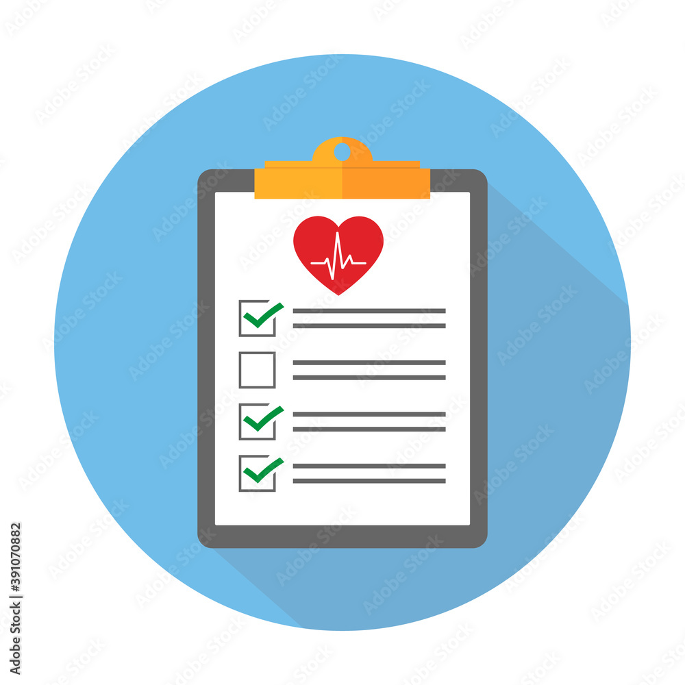 custom made wallpaper toronto digitalMedical Clipboard flat icon isolated on white background. Vector illustration.