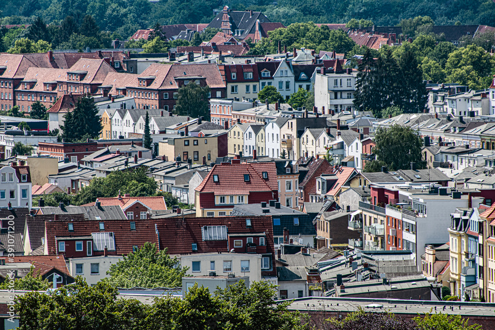 Naklejka premium Panorama of Lübeck