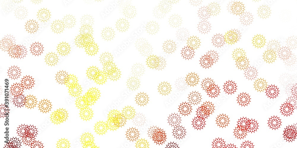 Light orange vector natural artwork with flowers. Light orange vector natural artwork with flowers.