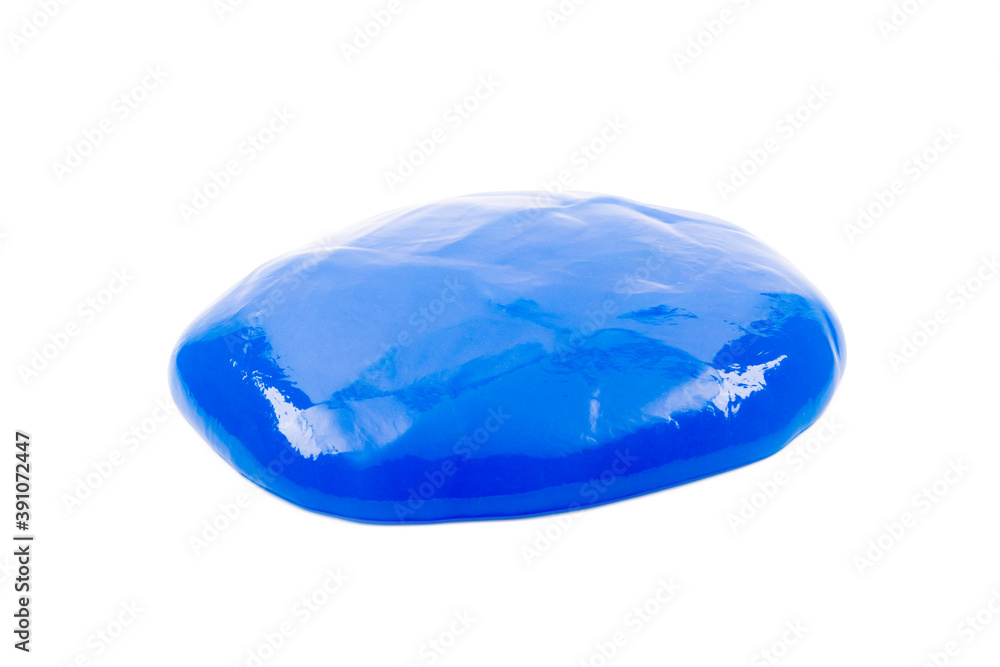 Blue slime isolated on white with clipping path Blue slime isolated on white with clipping path