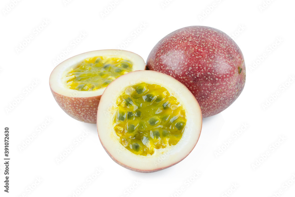 Passion fruit isolated on white background with clipping path Passion fruit isolated on white background with clipping path